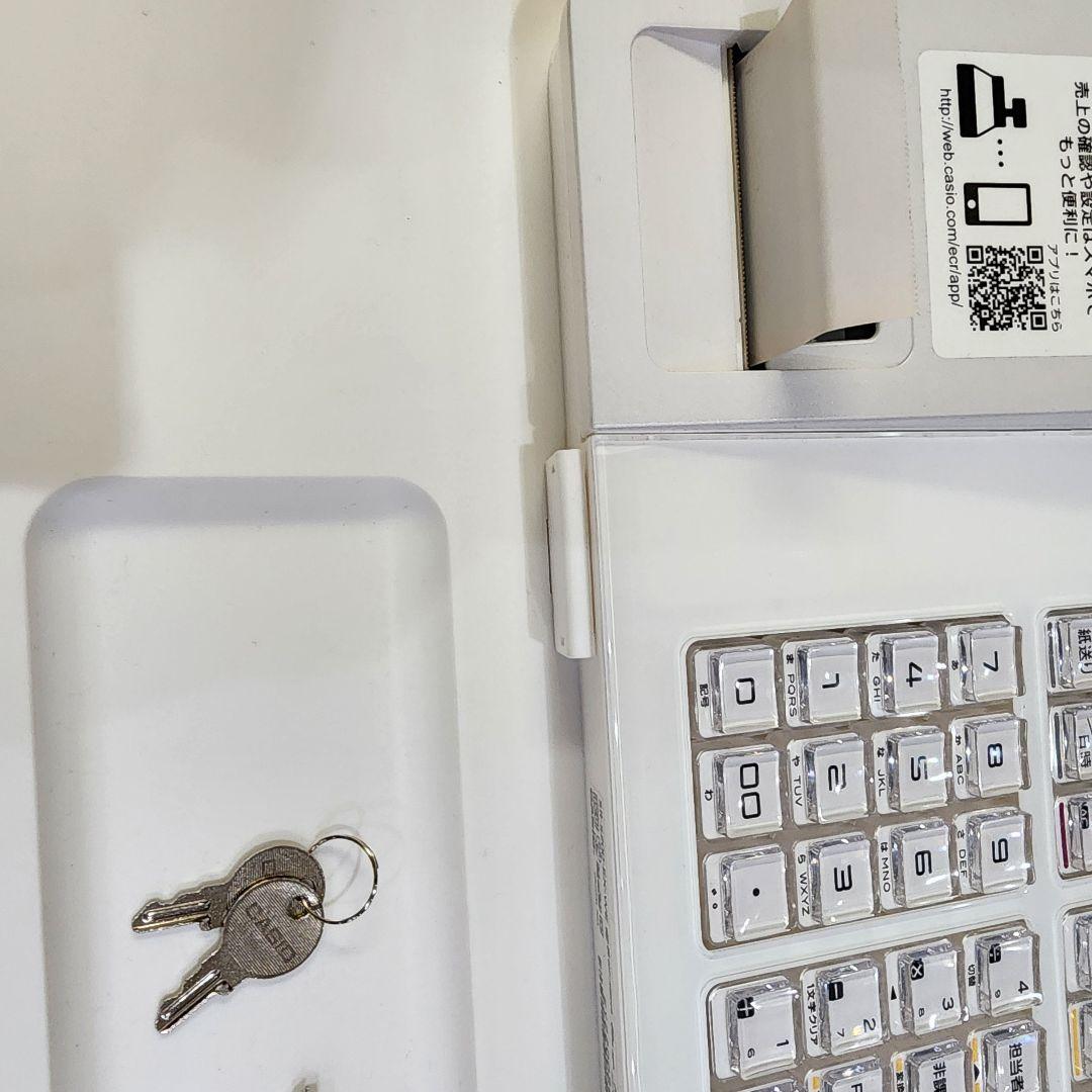 CASIO SR-S200-EX-WE レジスター ホワイト 美品 ロール5巻付