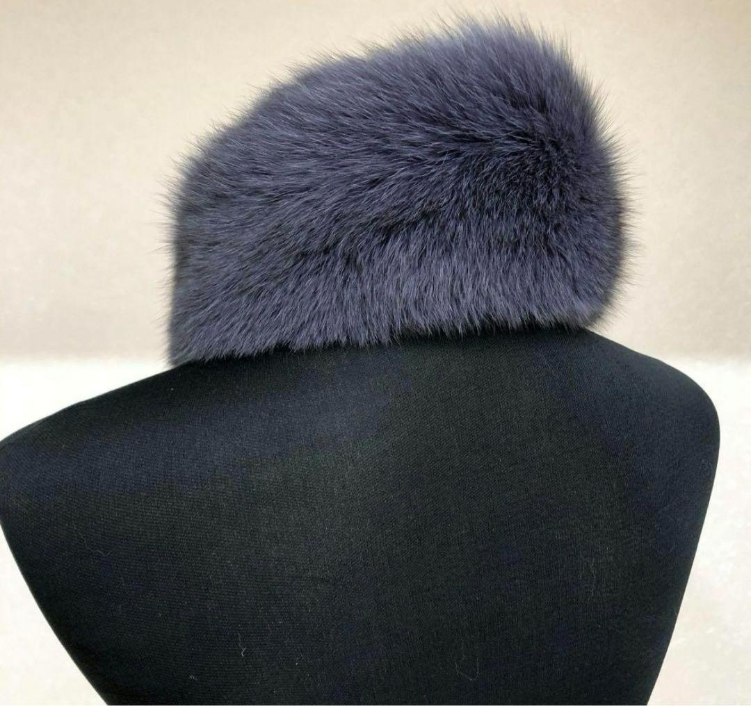 【新品 ファーマフラー】サガフォックス【パープル】