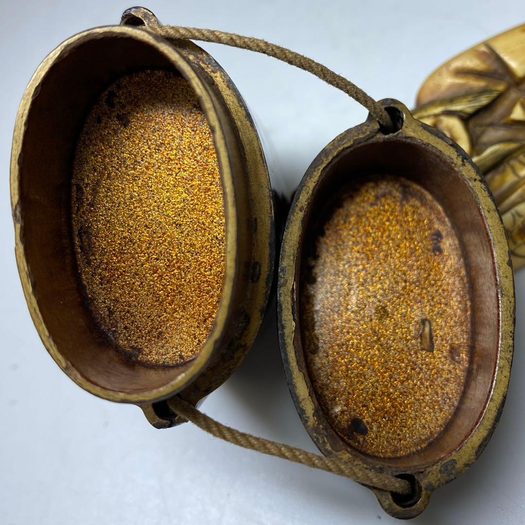 江戸時代　蒔絵印籠　箱付　トヒカル　58g 東N7-1026①