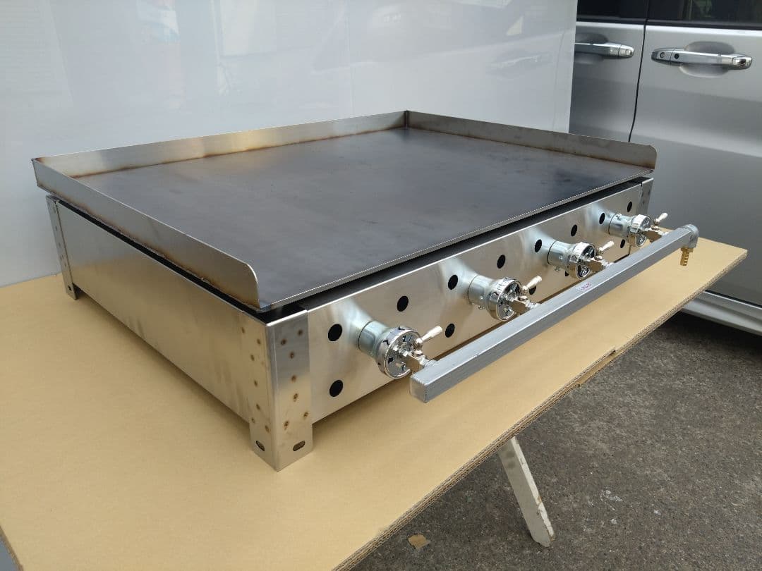 プロパンガス 鉄板焼 グリドル 幅７５cm ３辺フチ 送料無料 お好み広島焼き