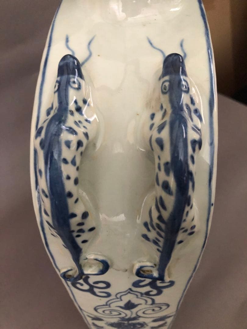 E*T様 中国陶器　青花　雲龍紋　壺　花瓶