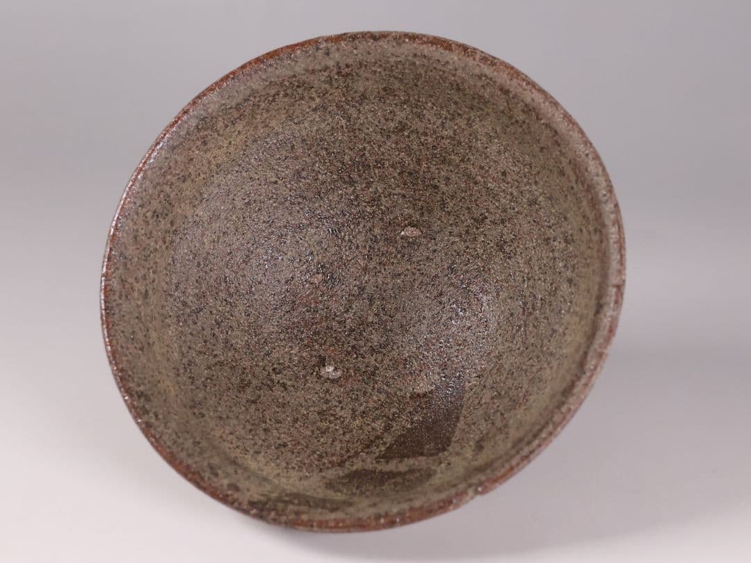 茶道具 陣出窯 澤田酔云 柿の蔕 茶碗 共箱 共布 瀬戸焼 陶芸【MB72】