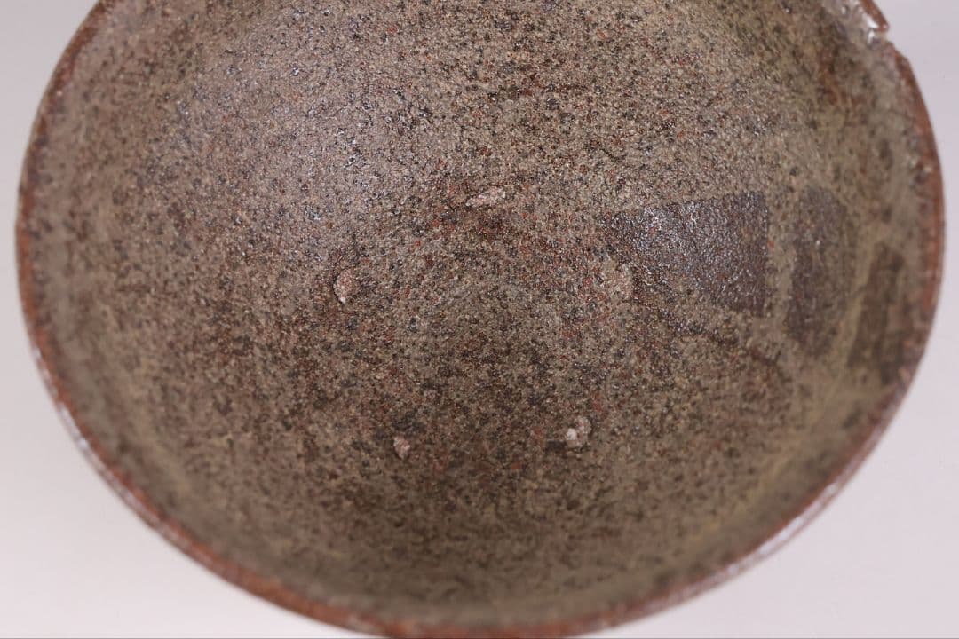 茶道具 陣出窯 澤田酔云 柿の蔕 茶碗 共箱 共布 瀬戸焼 陶芸【MB72】