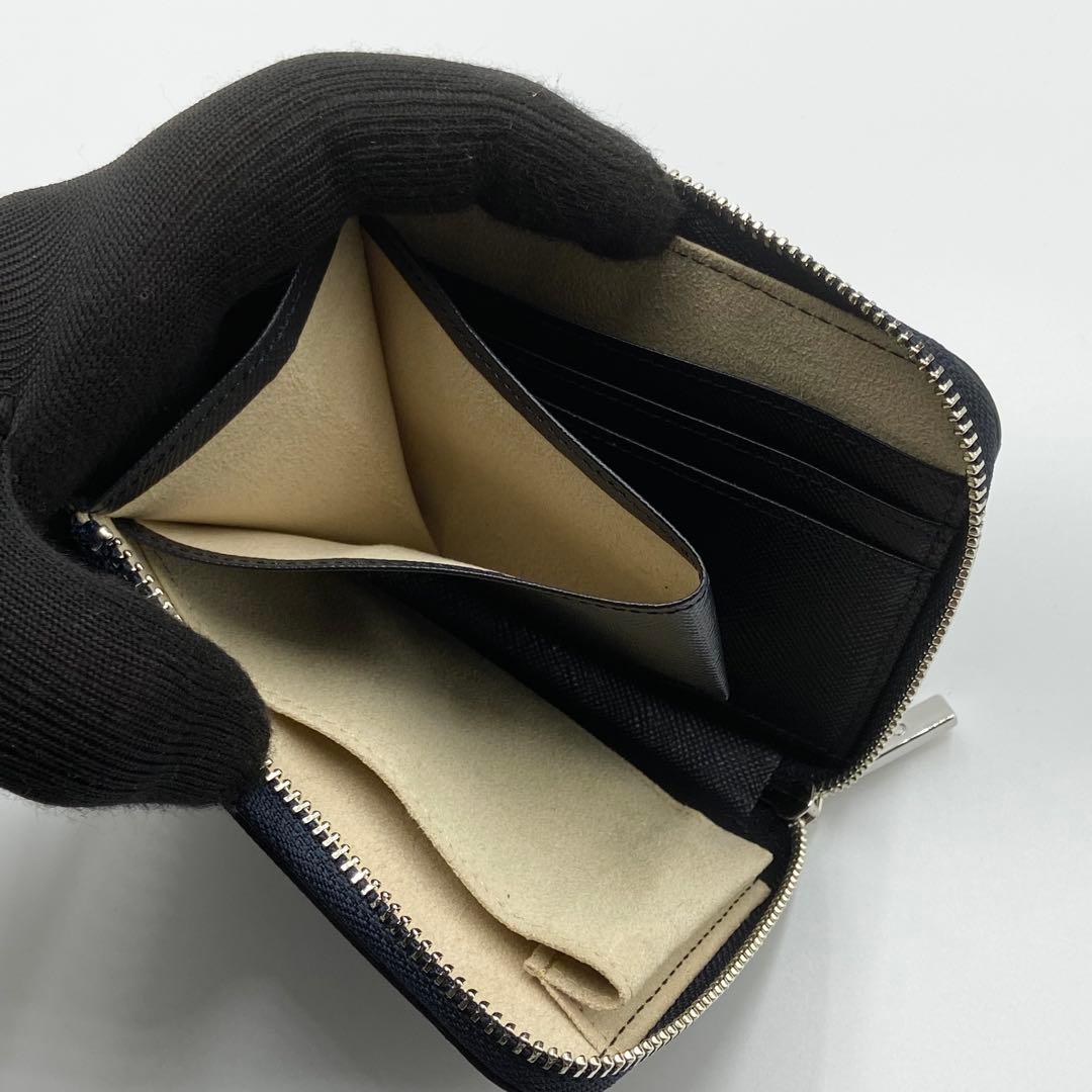 未使用級　ATAO アタオ　チェス　折り財布　レザー　シェードグレー