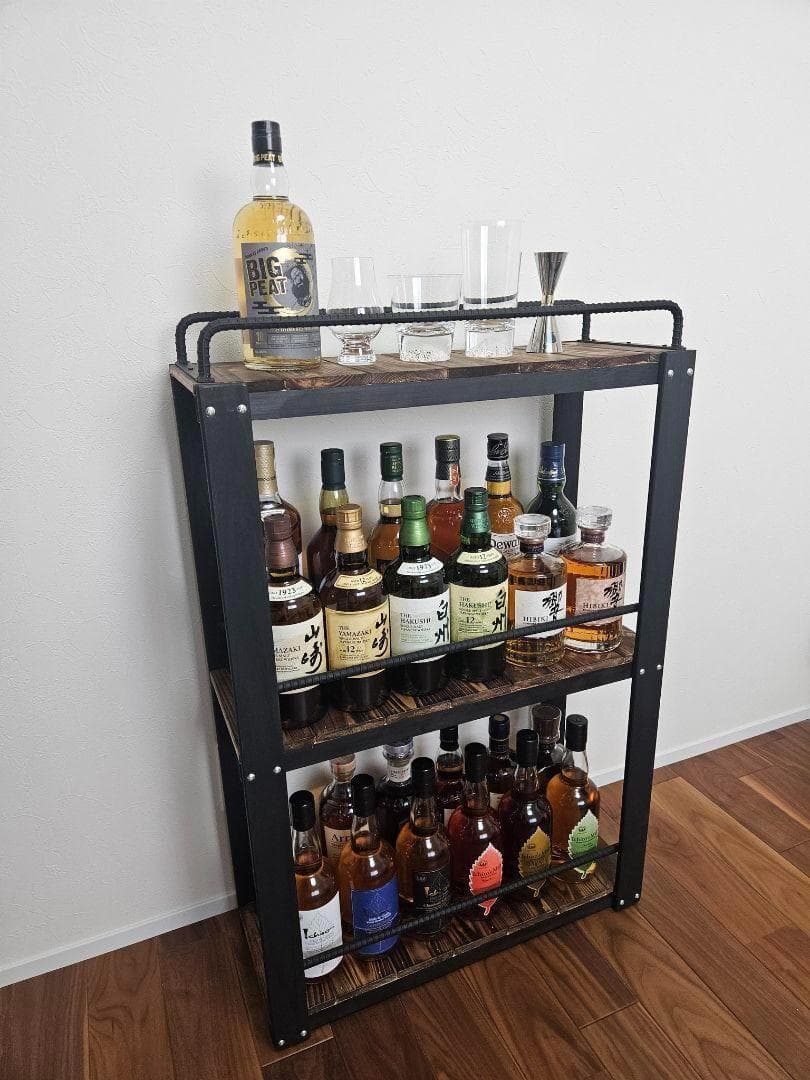 ウィスキーラック　男前インテリア　インダストリアル　収納　お酒　多肉 1024