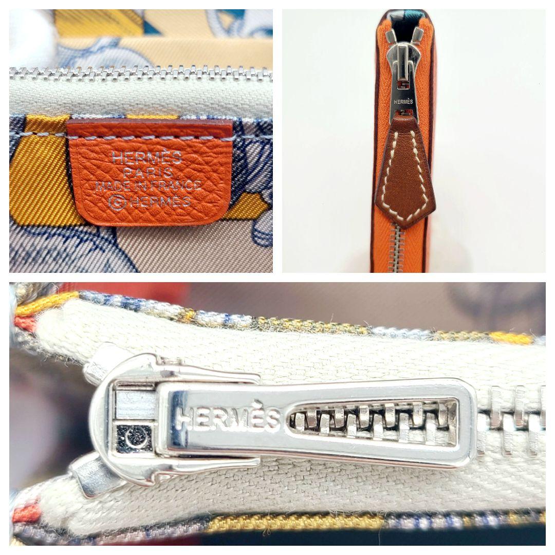 エルメス ヴォーエプソン アザップコンパクト シルクイン コンパクトウォレット