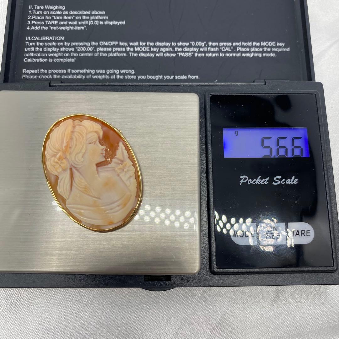 カメオ K18 ブローチ