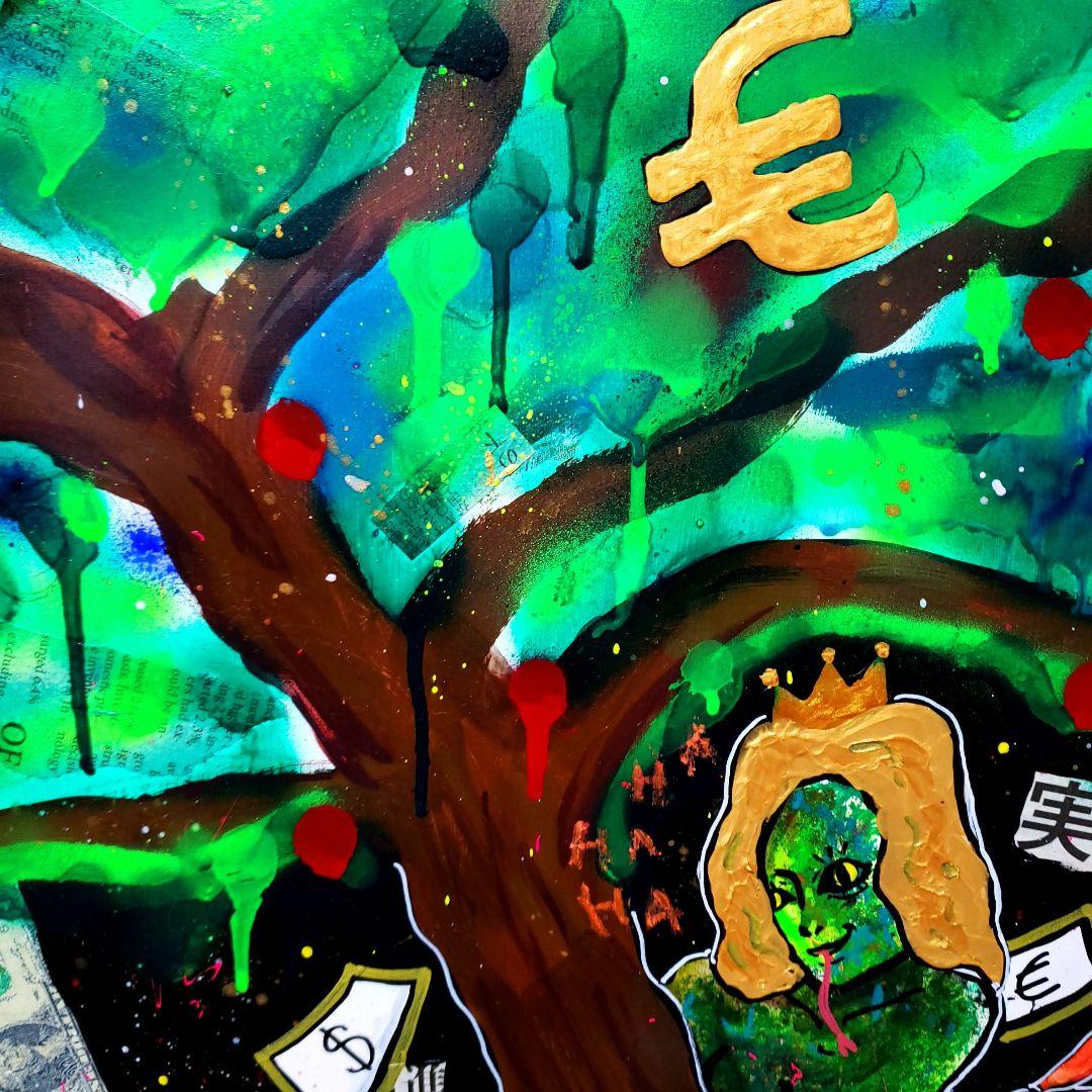 【一点物アートSALE/F25号】EDEN《陰謀論:都市伝説》