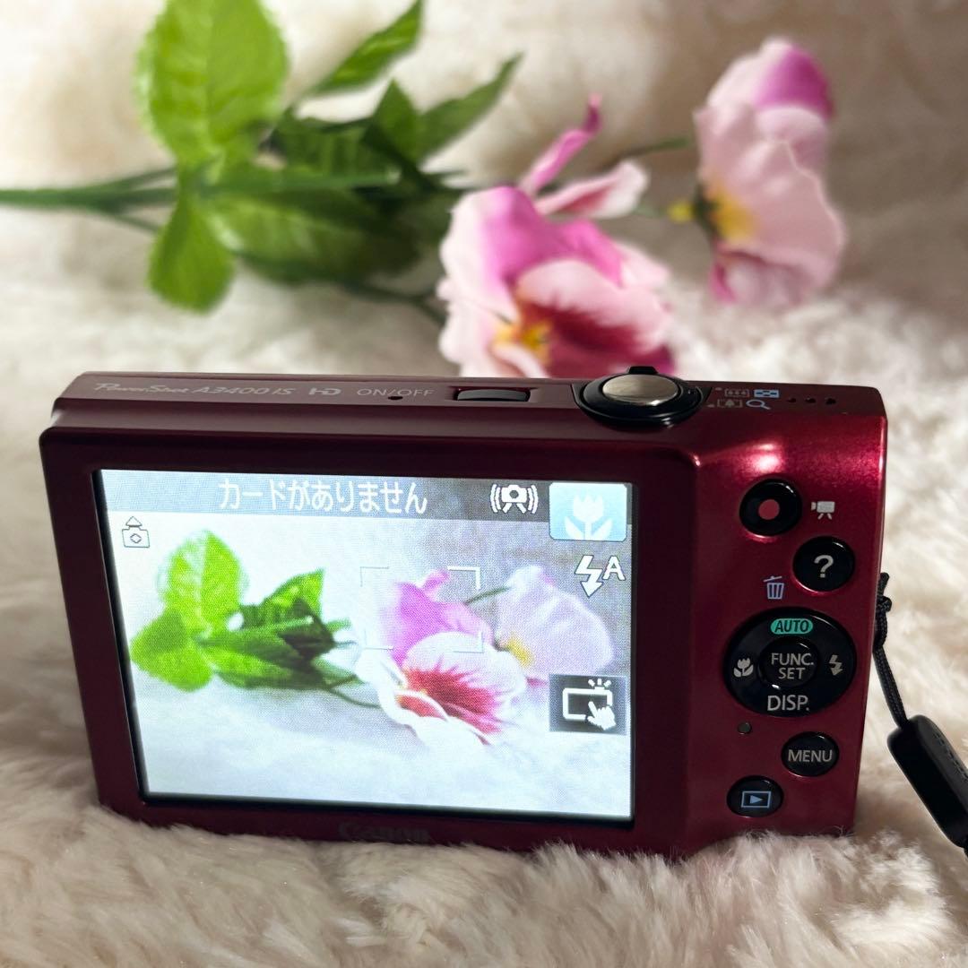【極美品・動作良好】Canon PowerShot A3400 is レッド
