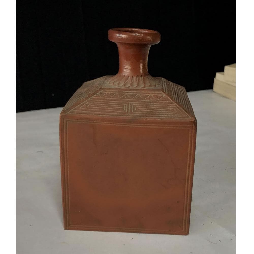 e2843 古備前 升徳利 松 角徳利 刻印 備前焼 酒徳利 (e1716)