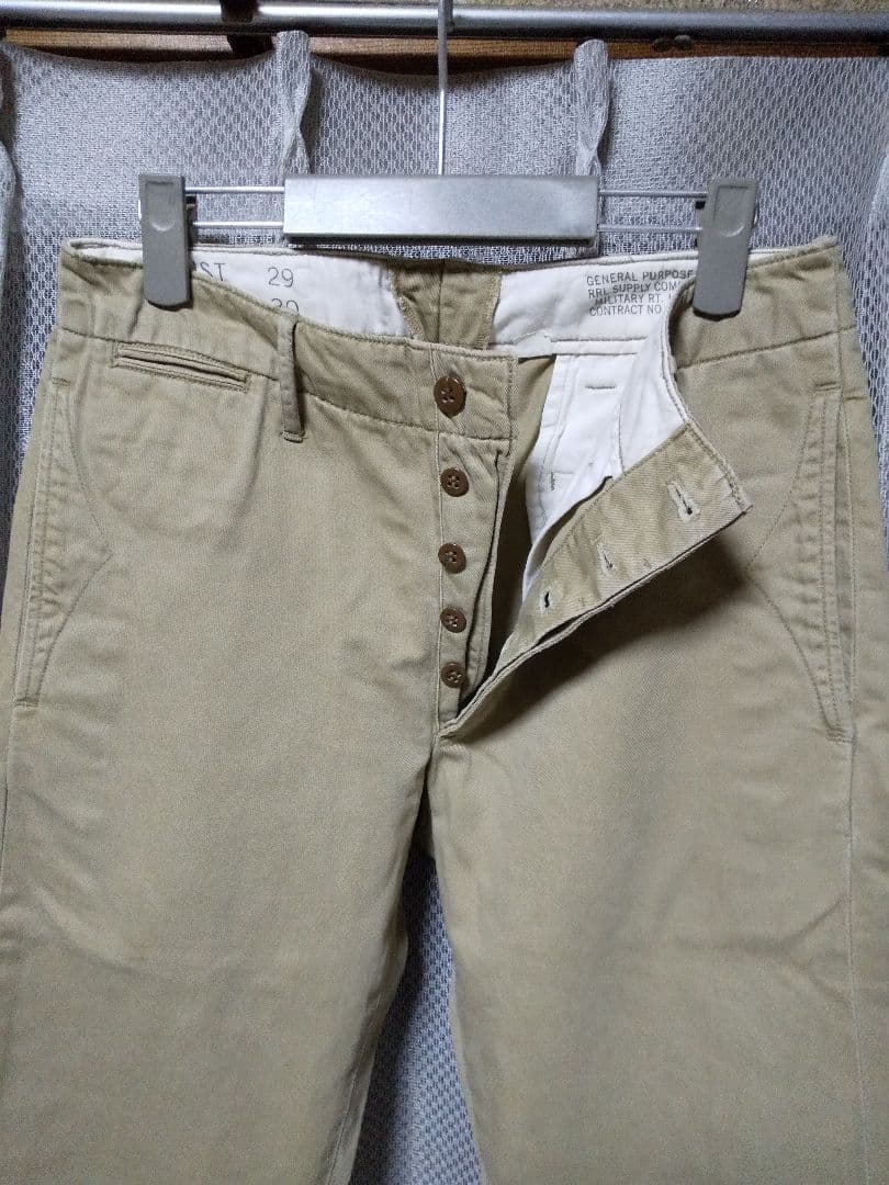 RRL ダブルアールエル トラウザーズ チノパンツ W29×30 ベージュカーキ