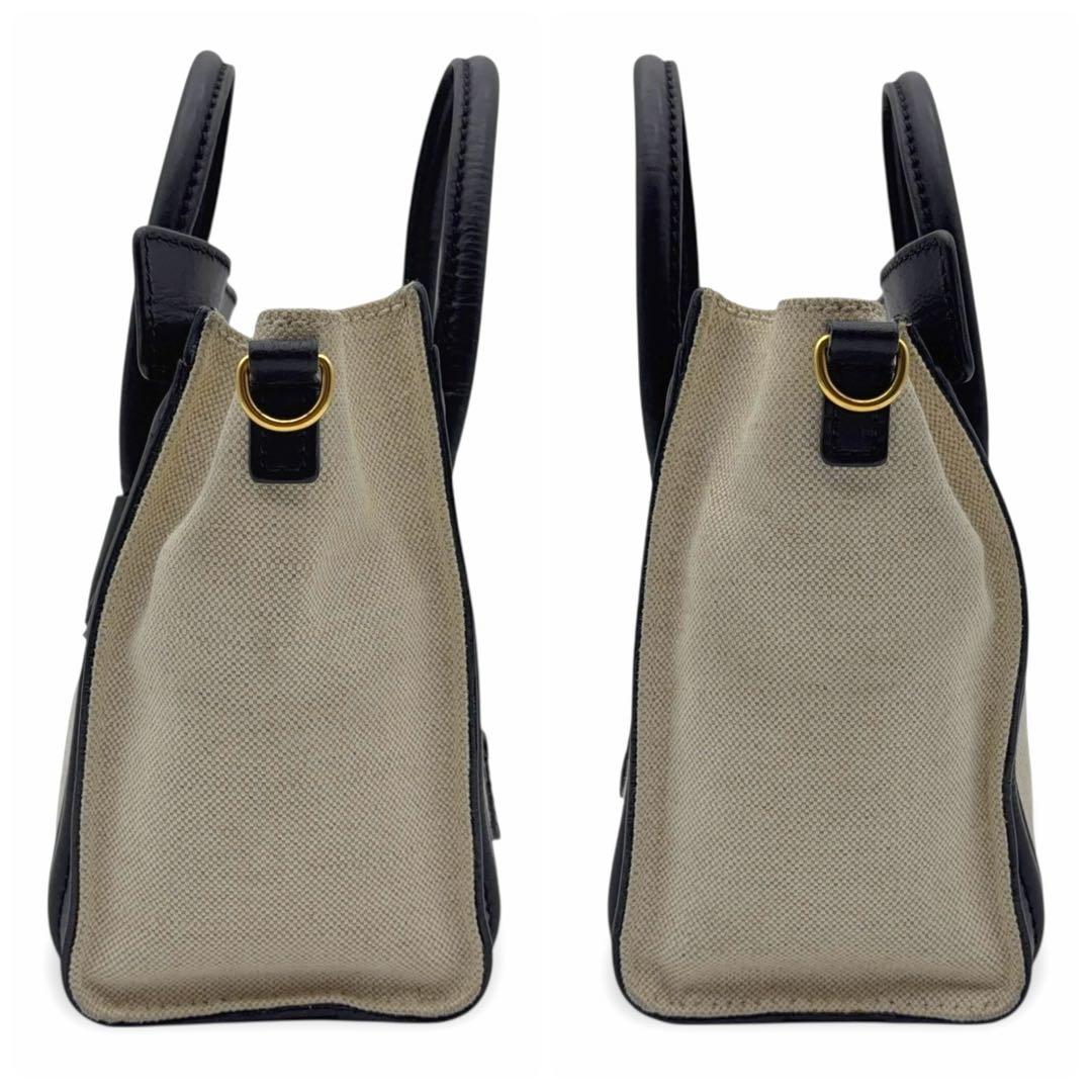 【美品】セリーヌ ラゲージ ナノショッパー ブラック ハンドバッグ ２WAY