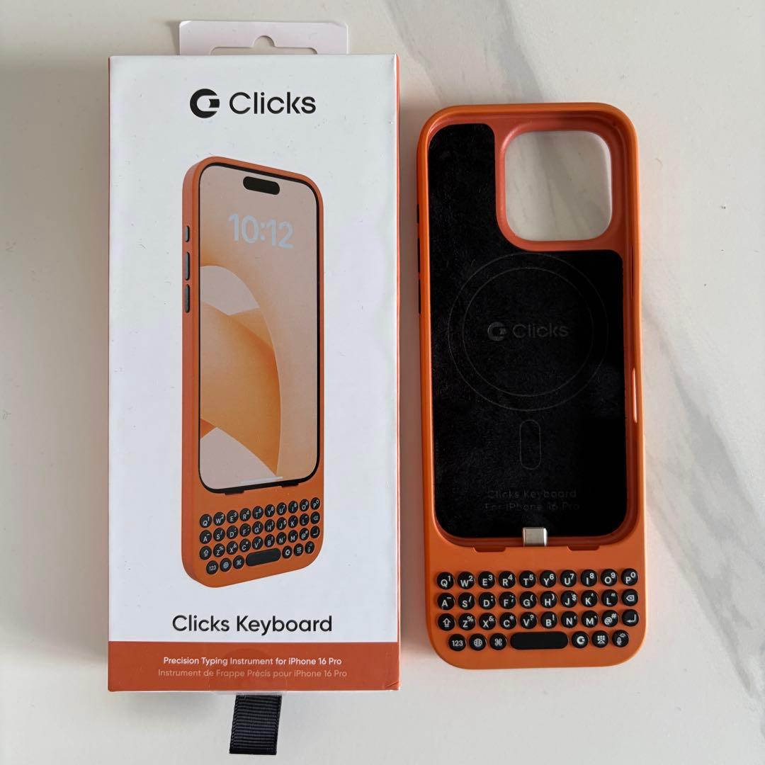 Clicks Keyboard iPhone 16 Pro用オレンジ
