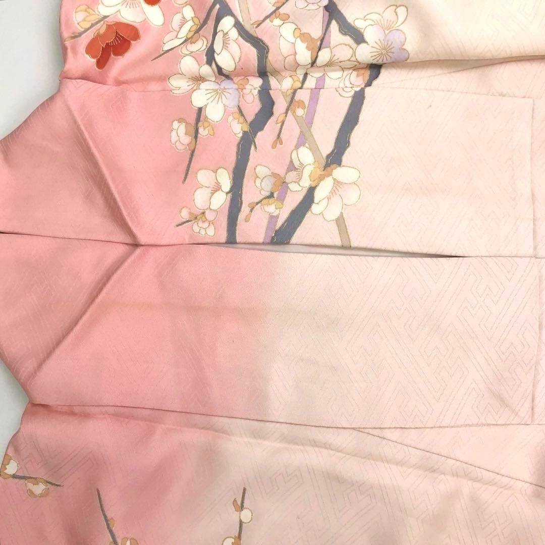 MK-1307 振袖 成人式 牡丹 組紐 熨斗 梅 暈し 薄桃色 トールサイズ