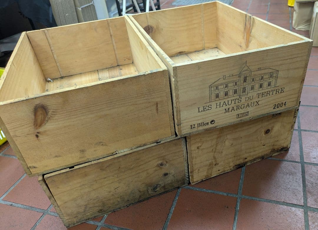 引取限定　ワイン 木箱/ワインボックス　インテリア　4個まとめて