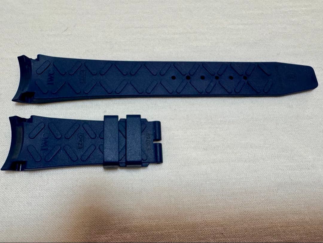 【未使用】IWC ポルトギーゼヨットクラブ　純正ラバーベルト　紺色
