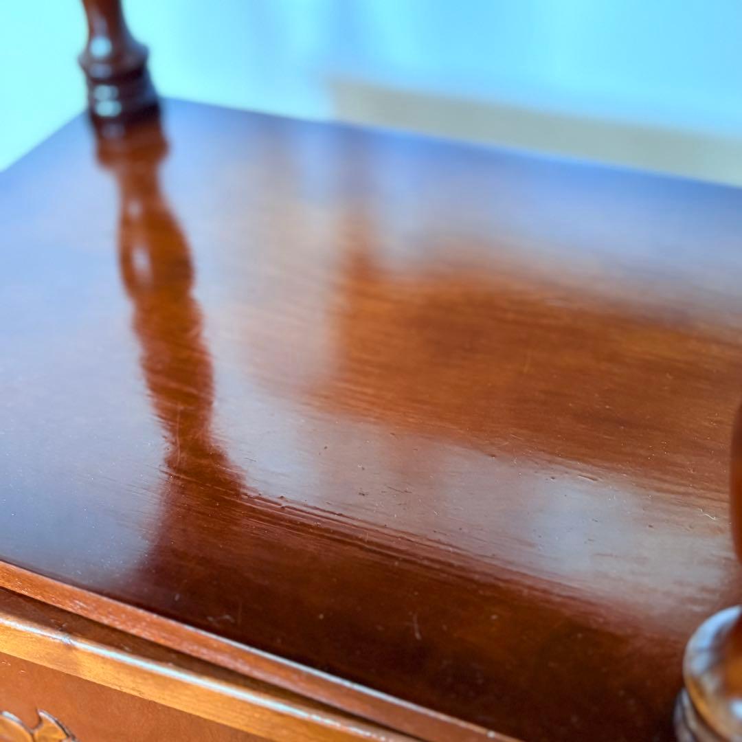 【 送料込み 】国産 ビンテージ 木製 ナイトテーブル 収納棚 引き出し付