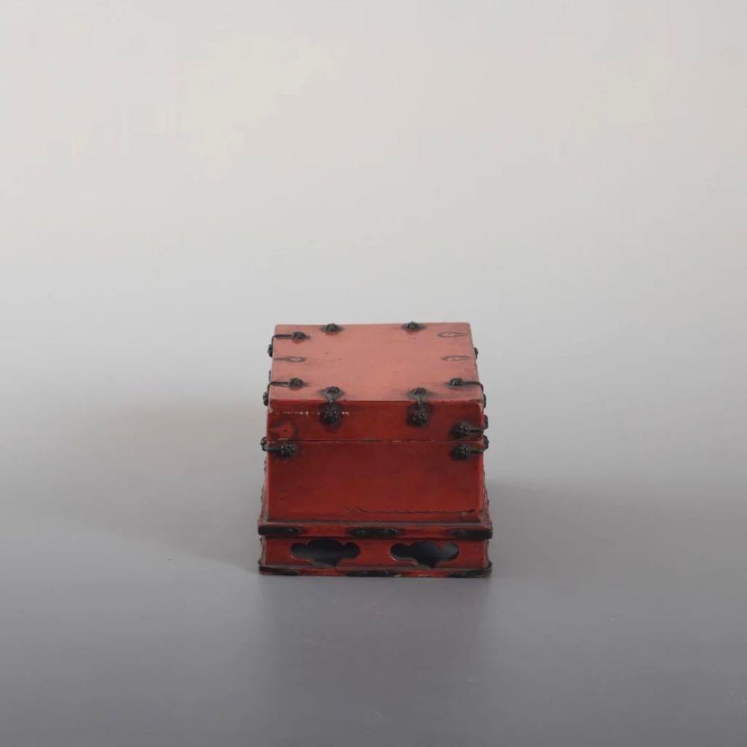 朱塗り 脚付 蓋物 古美術 古道具 アンティーク 漆器