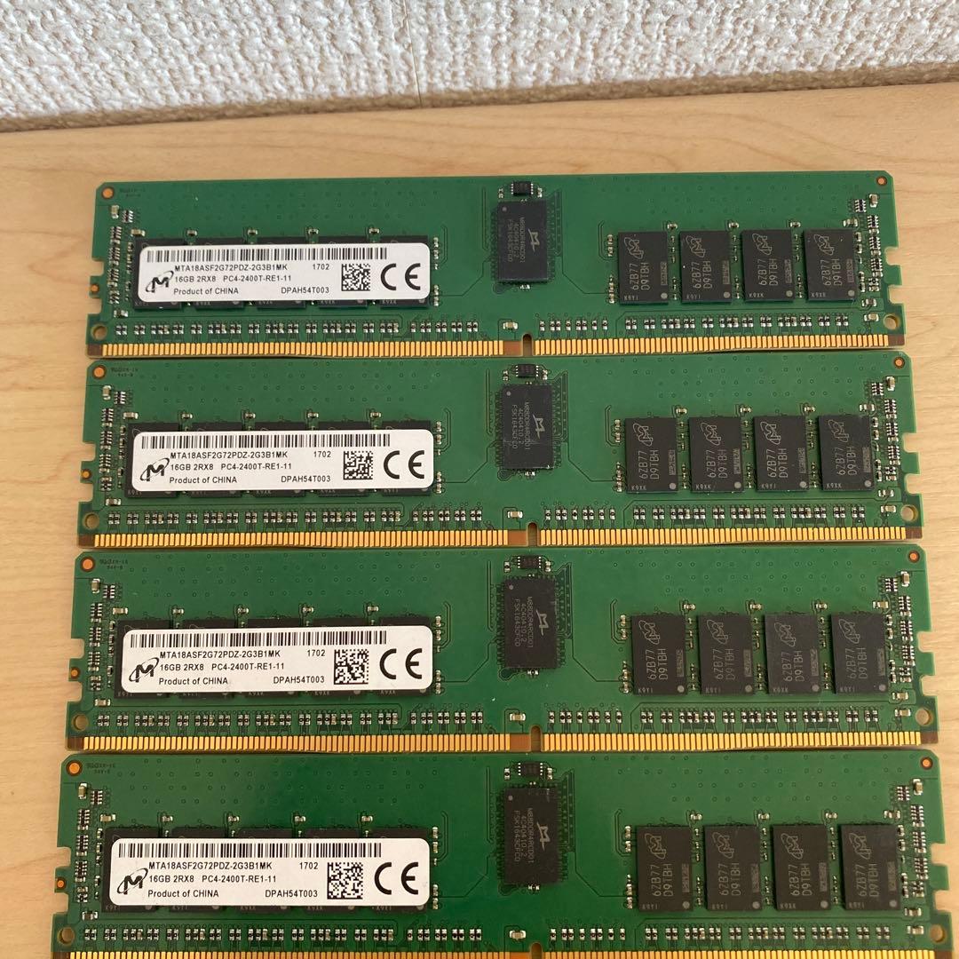 m*o様 メモリー 16GB 2RX8 PC4-2400T-RE1-11/8枚
