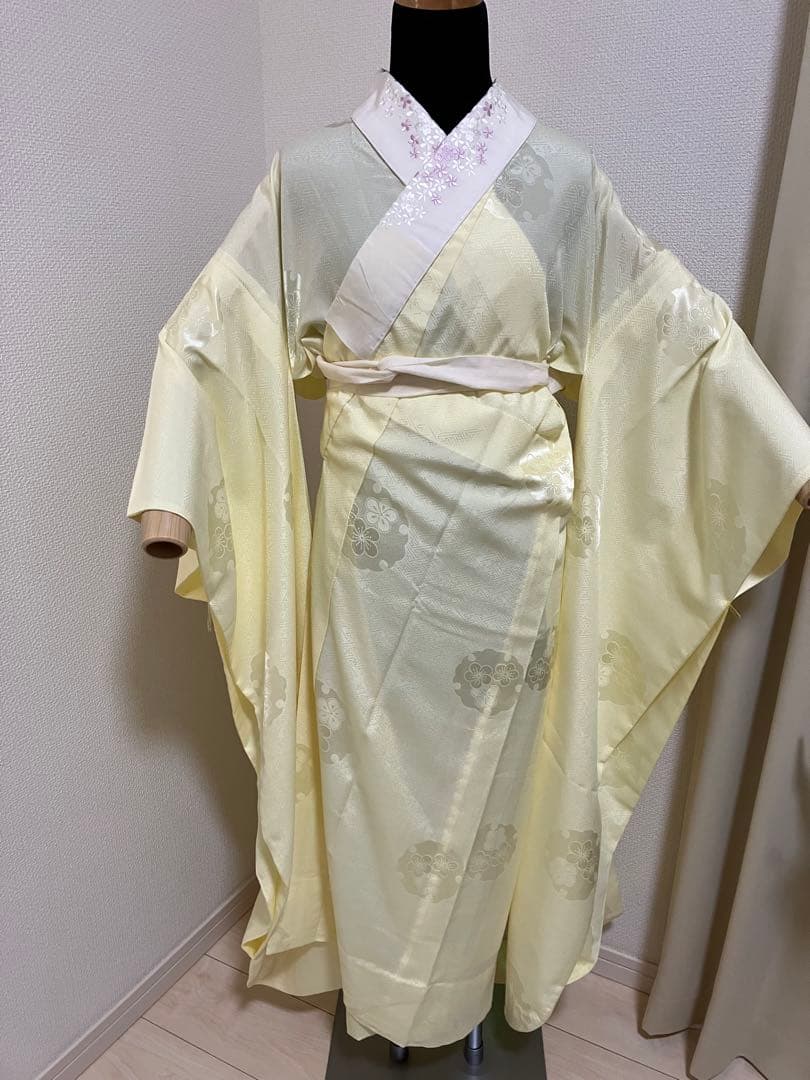 白地の熨斗柄 正絹振袖 全て揃ったフルセット 160cmまでの方に