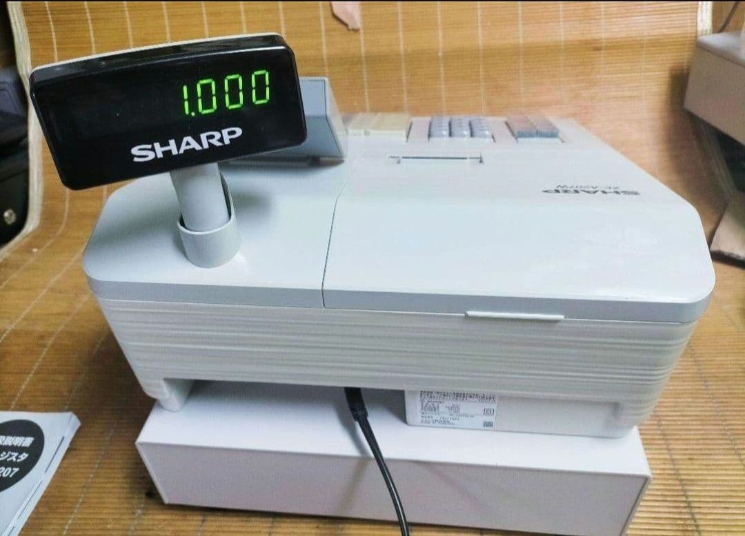 シャープレジスター　XE-A207w-wPC連携売上管理設定無料　384458