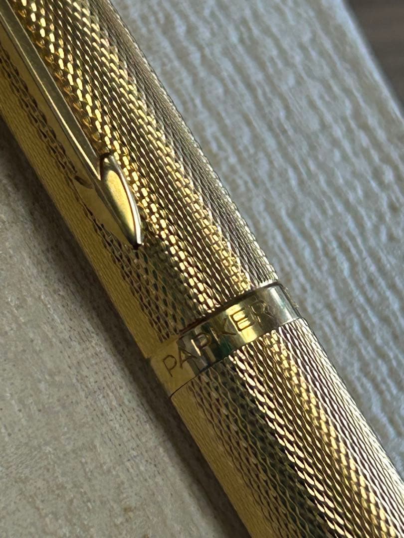 【希少】PARKER フランス製14K （585刻印）万年筆 ボールペンセット