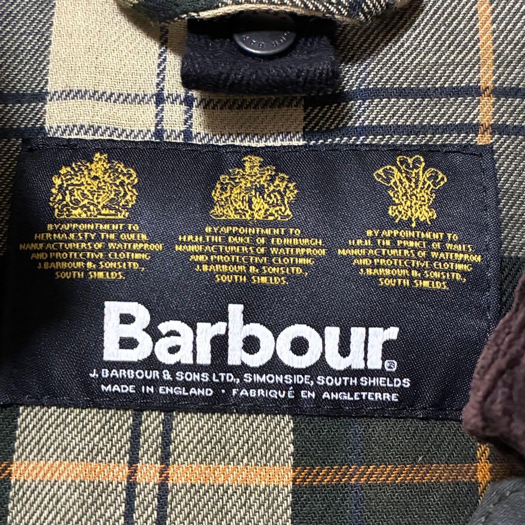 ダークグリーン コーデュロイ襟ジャケット　バブアー　barbour