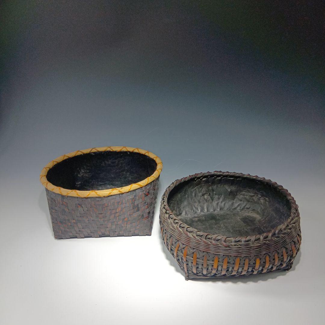 茶道具　竹製　炭籠　2個おまとめ