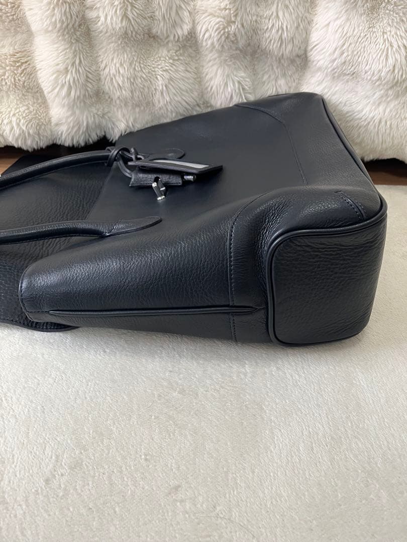 黒 レザー ビジネス トートバッグ