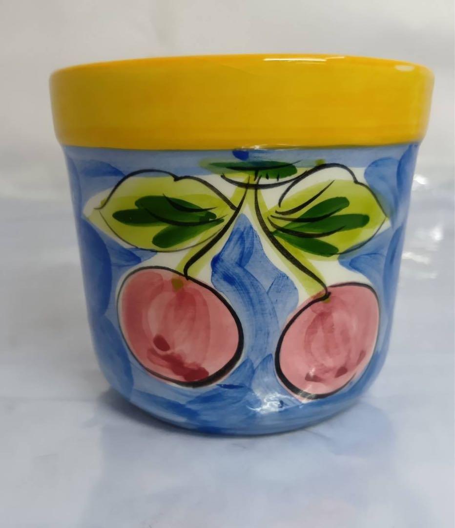 植木鉢 セット ポルトガル製　3鉢　陶器製　ジョウロ スコップ付き アンティーク