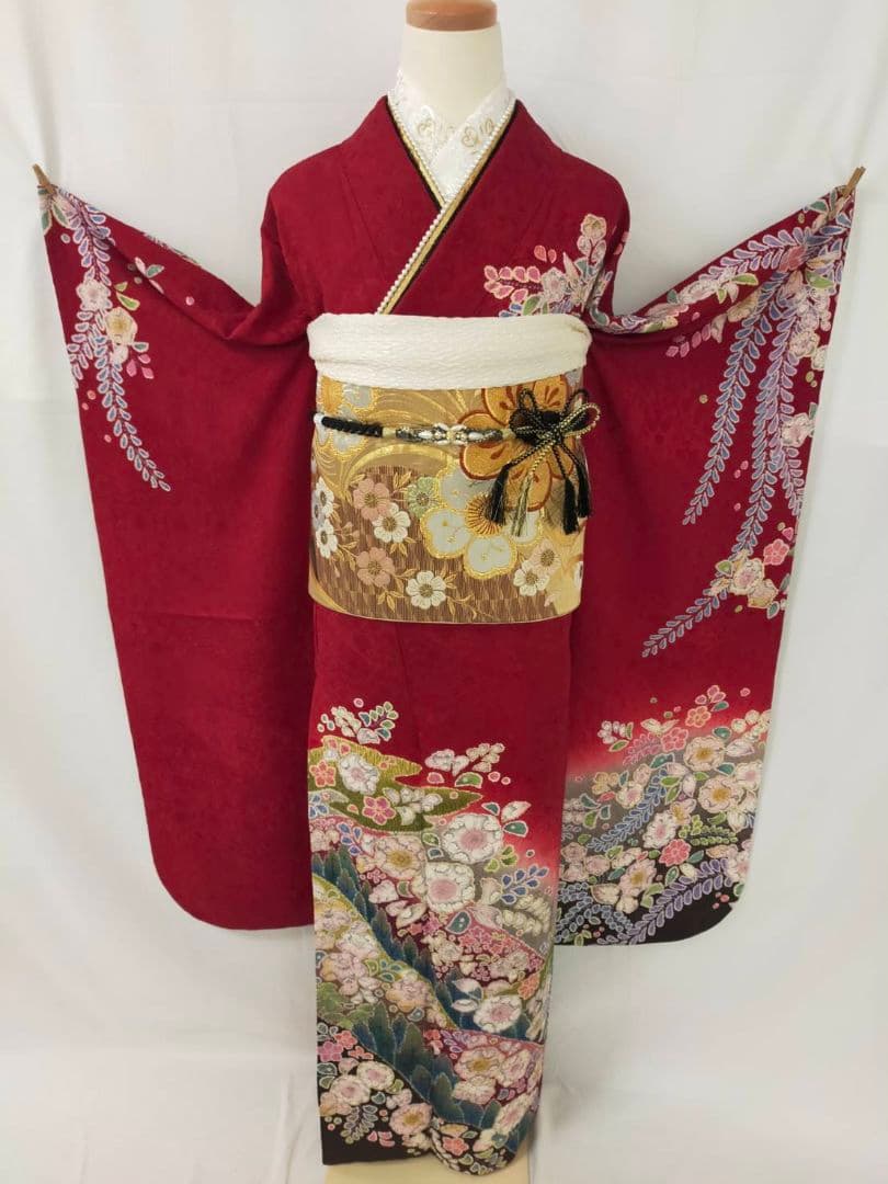 売約済み【WA-Modern】★★正絹　辻ヶ花　振袖7点フルセット★★