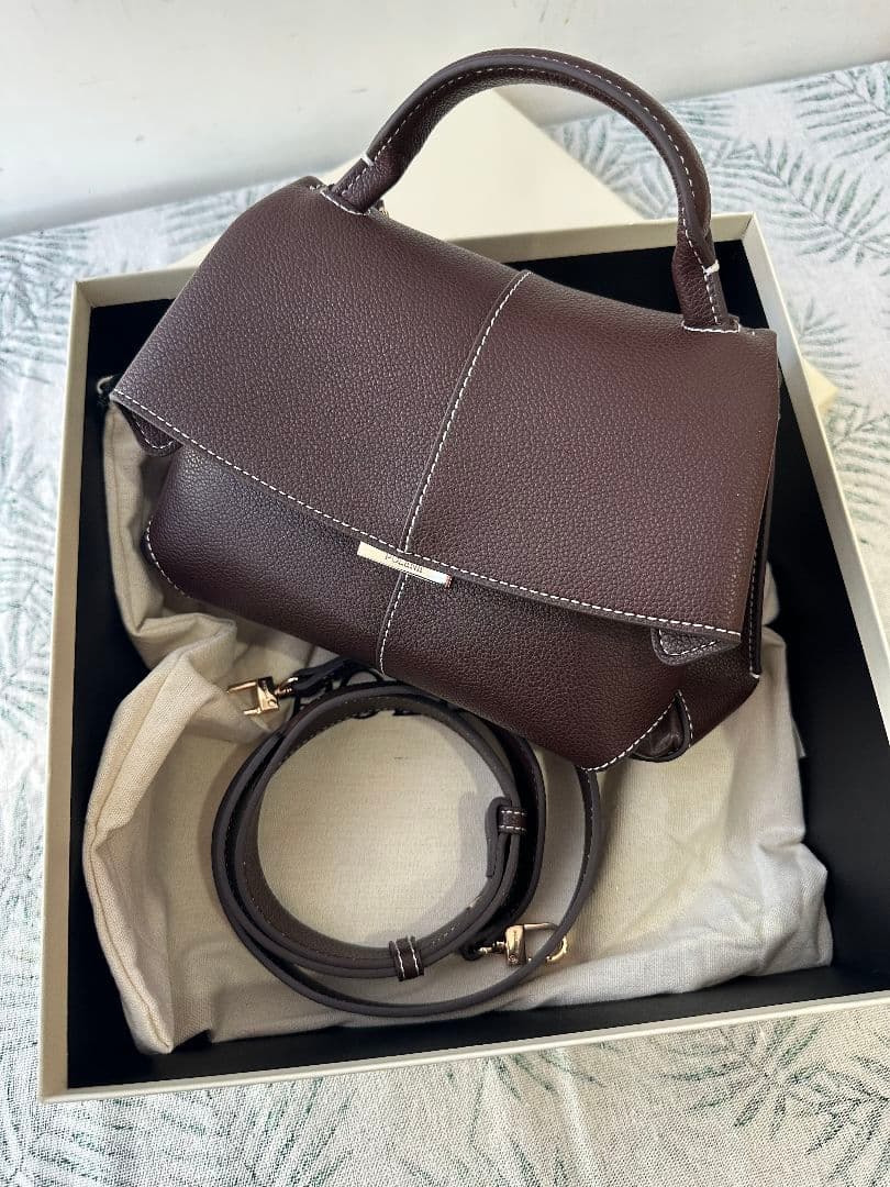 POLENE Mokki ポレーヌ ショルダーバッグ　2WAY エボニー レザー