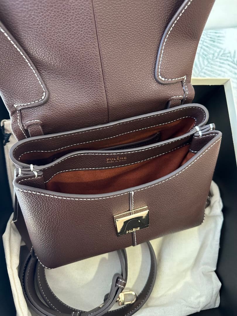 POLENE Mokki ポレーヌ ショルダーバッグ　2WAY エボニー レザー