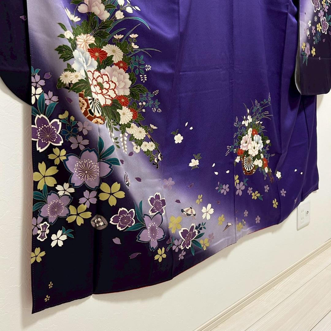 KP1772 振袖 身丈168cm 正絹 着物 成人式 トールサイズ