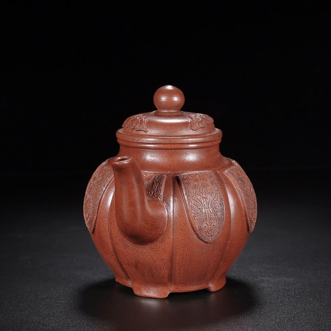 宜興紫砂壷 南瓜壺 茶壺 煎茶道具 置物