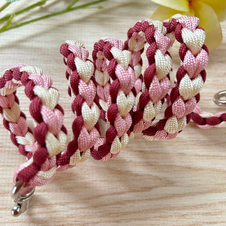 パラコードリード　カフェリード　ラブラブ編み　プラム　No.102