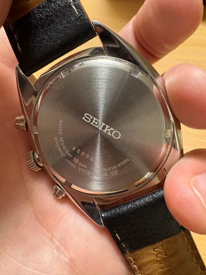 SEIKO クロノグラフ 腕時計 シルバー/ブラック