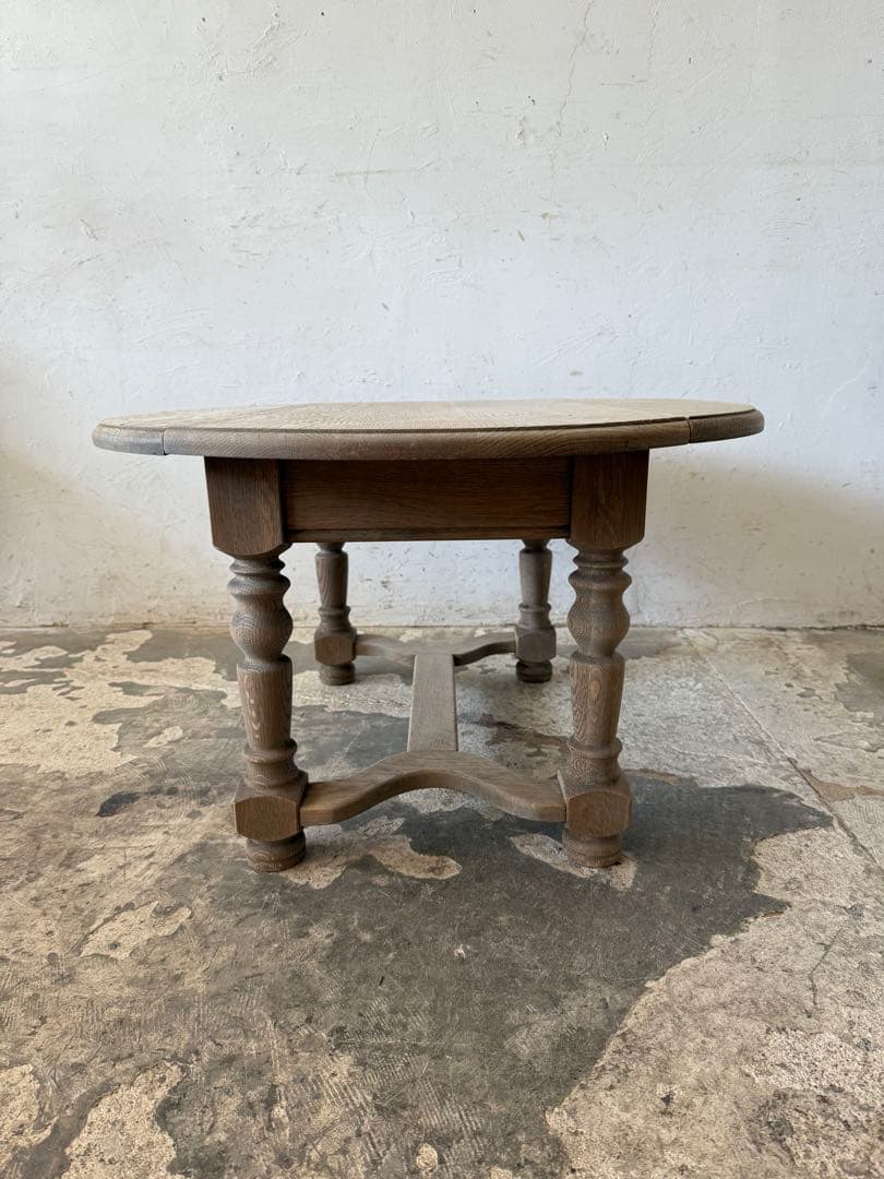 ビンテージ　ドロップリーフサイドテーブル　ドロップリーフコーヒーテーブル　剥離