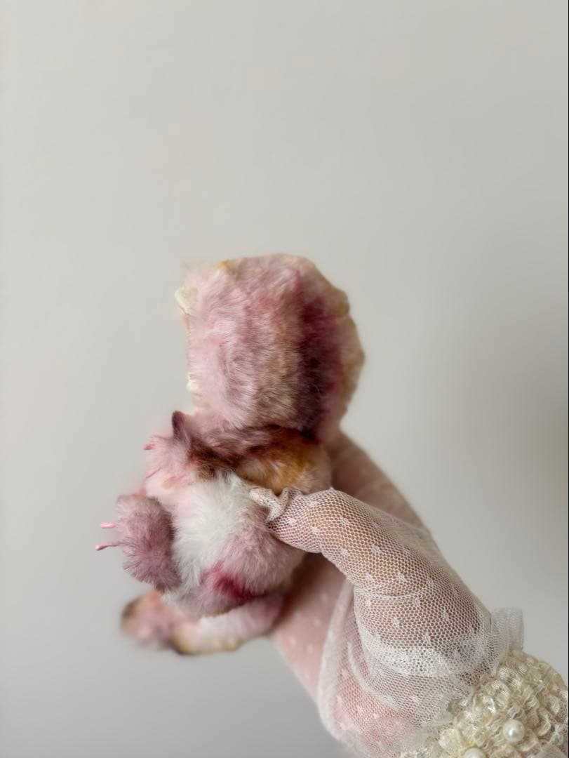 アートドール　No.063ピンク猫幻獣　羊毛フェルト