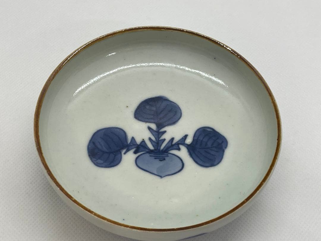 【和食器】古伊万里　蕪染付蓋茶碗　飯茶碗