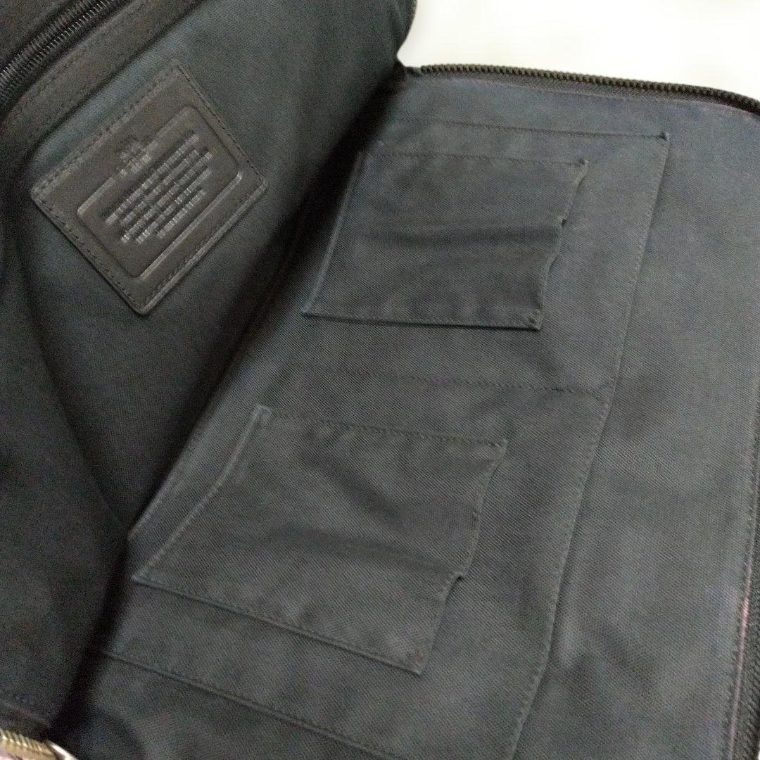 【美品】COACH コーチ ビジネスバッグ黒 レザー 刻印ロゴ A4収納可