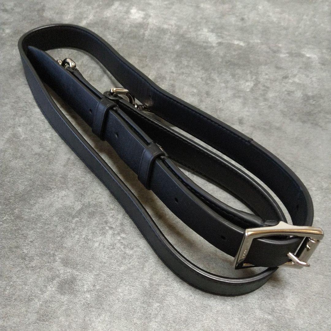 【美品】COACH コーチ ビジネスバッグ黒 レザー 刻印ロゴ A4収納可