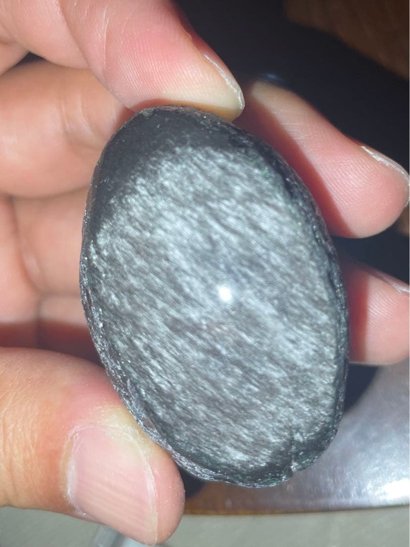 研磨品　十勝石玲瓏　シルバーオブシディアン