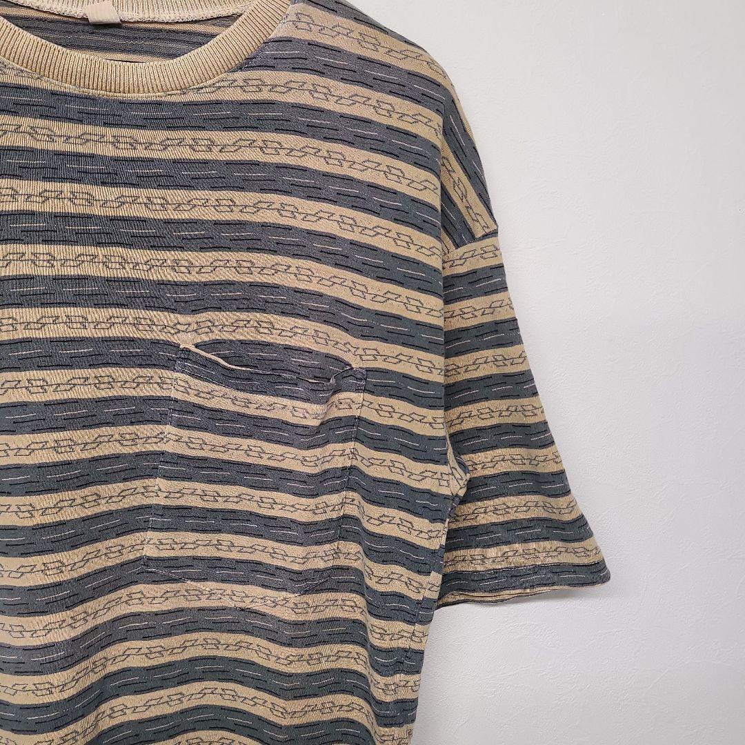 80s USA製 GRAMICCIグラミチ ジャガードボーダーT ポケットT