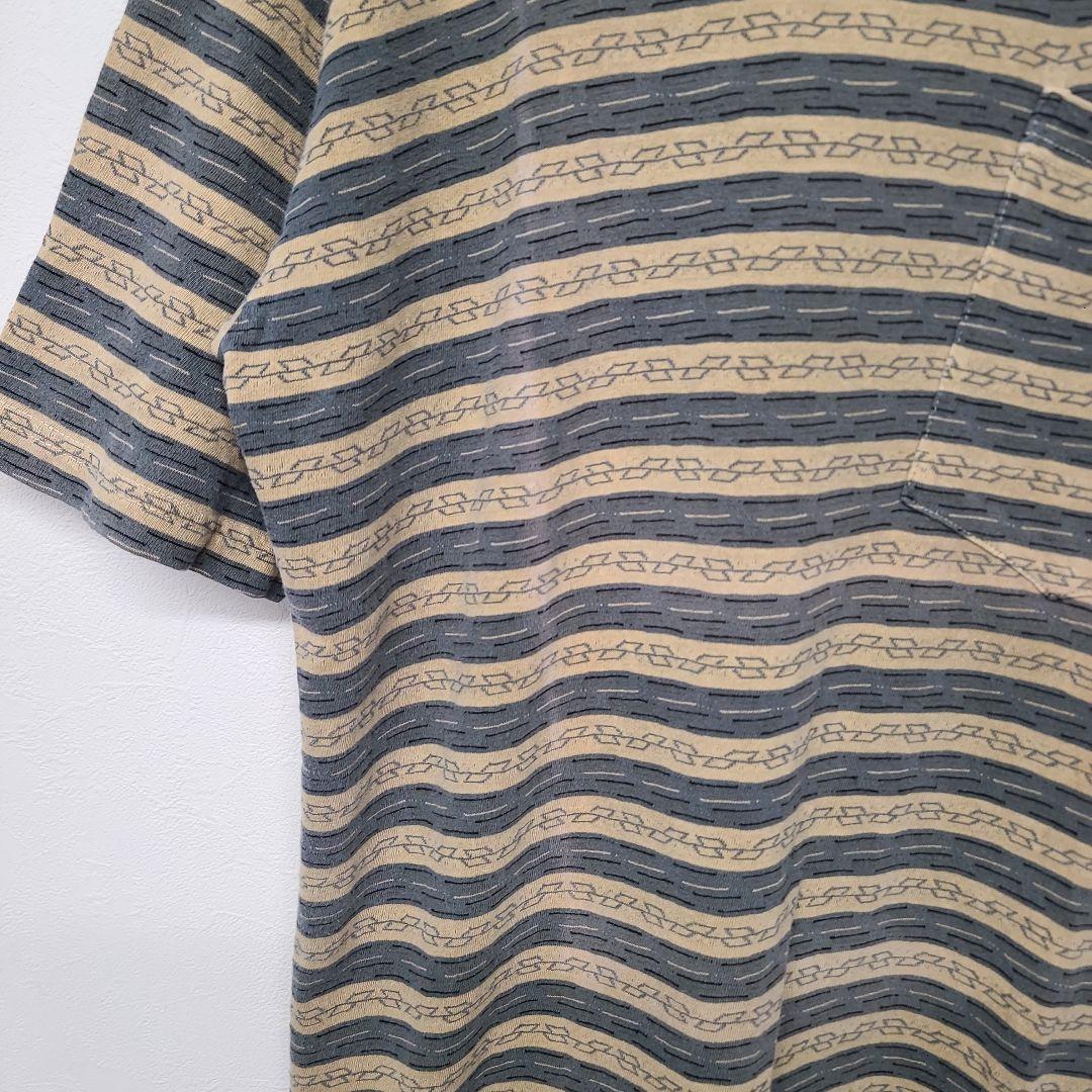 80s USA製 GRAMICCIグラミチ ジャガードボーダーT ポケットT