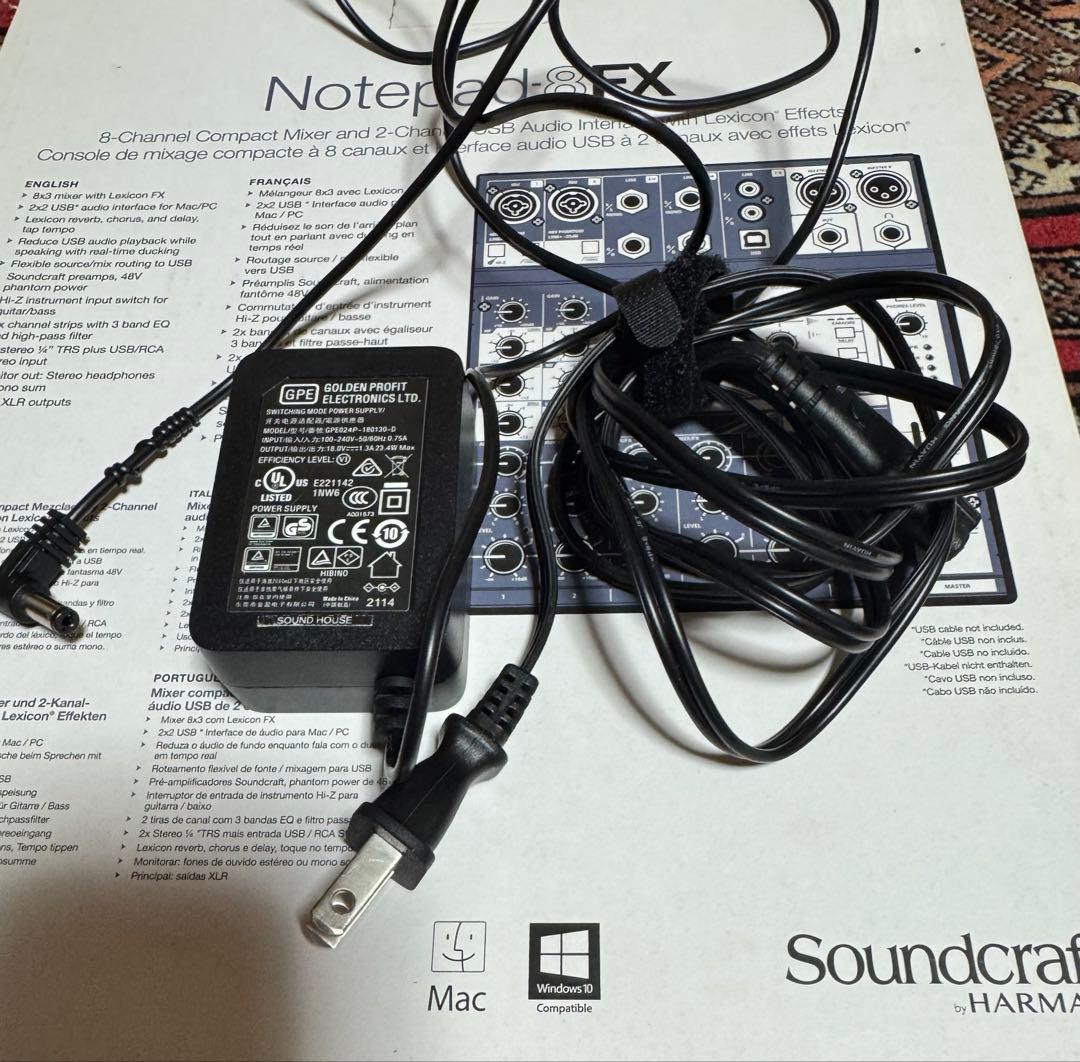 Soundcraft Notepad-8FX 8チャンネルミキサー