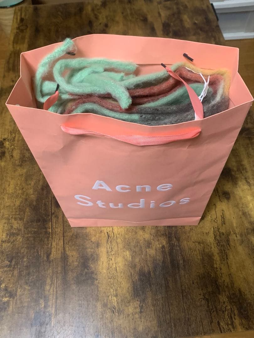 ち*ま様 新品Acne Studios マフラー チェック柄 フリンジ付き