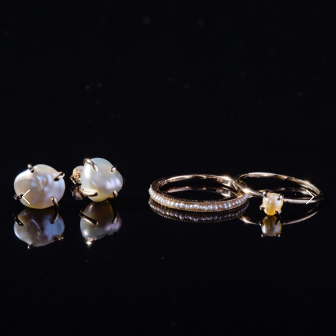 agete K10 淡水パール リング 13号