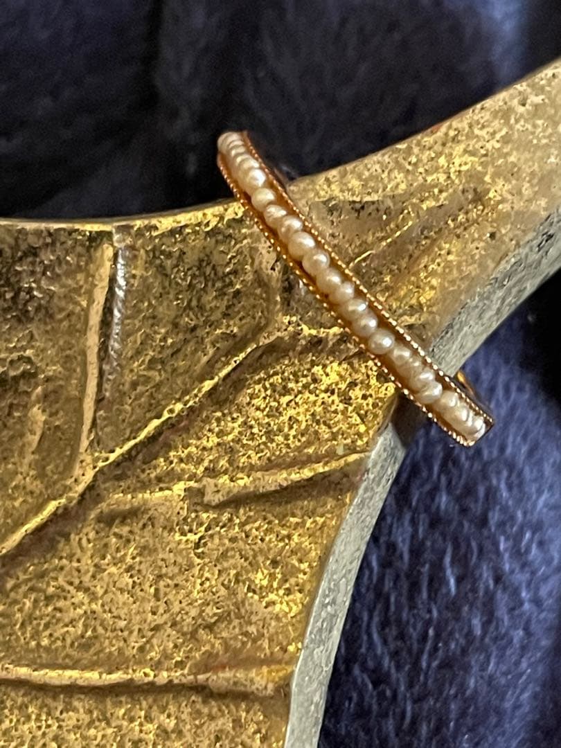 agete K10 淡水パール リング 13号