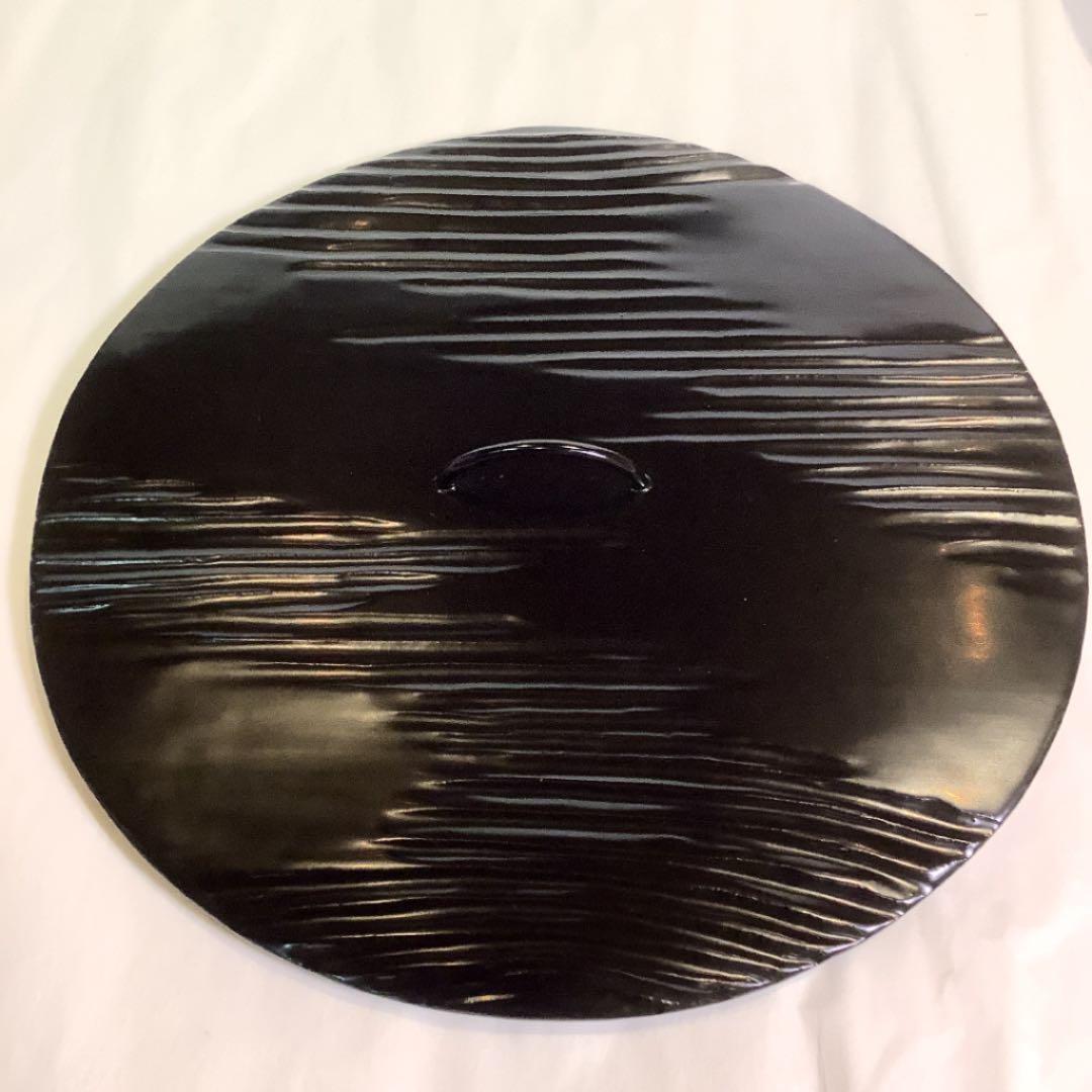 【茶道具】峰越窯 竹元郁雄作 越前焼水指　尋牛斎宗匠花押 塗蓋付